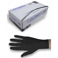 LUVA NITRIL S/PO PRETA M CX/100 - GLOMED