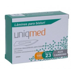 UNID LAMINA BISTURI N23 - UNIQMED