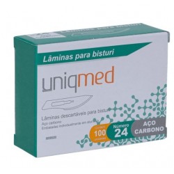 LAMINA BISTURI N 24 CX C/100 - UNIQMED