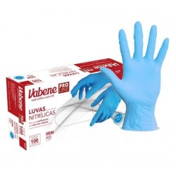 LUVA NITRIL S/PO AZUL G CX/100 MT/10 - VABENE