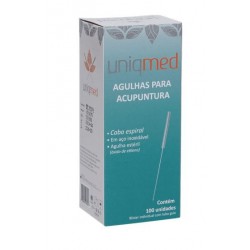 AGULHA P/ ACUPUNTURA 0,30X75MM CX/100 - UNIQMED