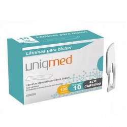 UNID LAMINA BISTURI N 10 - UNIQMED