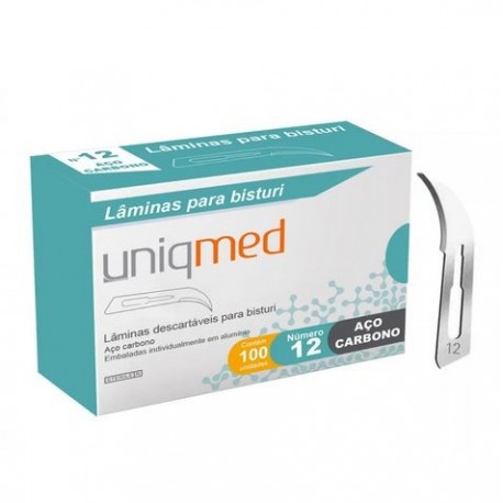 UNID LAMINA BISTURI N 12 - UNIQMED
