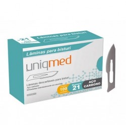 UNID LAMINA BISTURI N 21 - UNIQMED