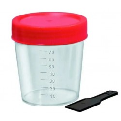 COLETOR UNIVERSAL ESTERIL TAMPA VERMELHA C/PA 80ML PC/100 MT/5 - JPROLAB