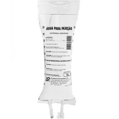 AGUA PARA INJETAVEIS BOLSA 1L MT/10 - JP