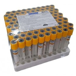 TUBO COLETA A VAC C/ GEL E ATIV COAGULO 13X100 5ML AMARELO - VACUPLAST
