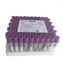 TUBO COLETA A VAC C/ REAGENTE EDTA K3 13X75 2ML ROXO C/100 - VACUPLAST