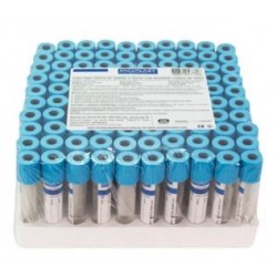 TUBO COLETA C/ CITRATO SODIO 13X75MM 3,6ML AZUL C/100 - VACUPLAST