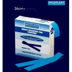 GARROTE DESCARTAVEL P/ FLEBOTOMIA 36CM CX/25 - VACUPLAST