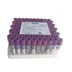 TUBO COLETA A VAC C/ REAGENTE EDTA K3 13X75 4ML ROXO C/100 - VACUPLAST