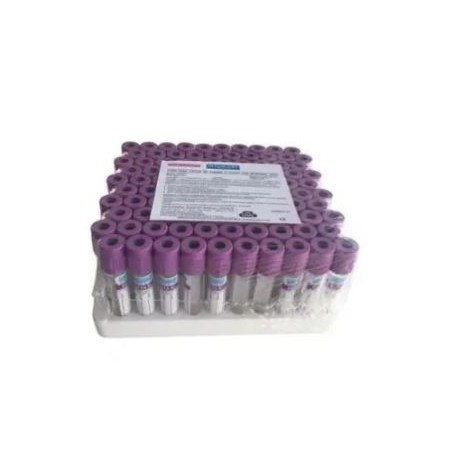 TUBO COLETA A VAC C/ REAGENTE EDTA K3 13X75 4ML ROXO C/100 - VACUPLAST