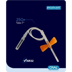 UNID SCALP P/ COLETA A VACUO 25G C/ SEGURANCA C/50 - VACUPLAST