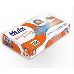 LUVA NITRIL S/PO AZUL P CX/100 - MEDIX
