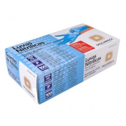 LUVA NITRIL S/PO AZUL P CX/100 - DESCARPACK