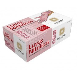 LUVA NITRIL S/PO ROSA PP CX/100 - DESCARPACK