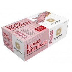 LUVA NITRIL S/PO ROSA P CX/100 MT/20 - DESCARPACK