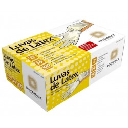 LUVA SAUDE LATEX C/PO PP CX/100 - DESCARPACK