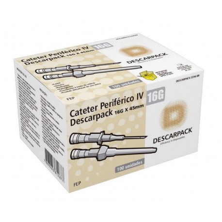UNID CATETER 16G CINZA - DESCARPACK