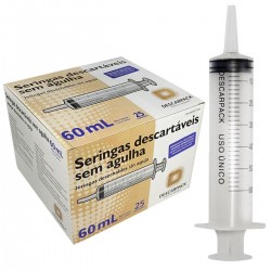 UNID SERINGA 60ML S/AG BICO CATETER MT/300 - DESCARPACK