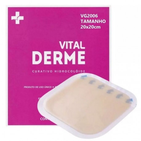 VG2006 - UNID CURATIVO HIDROCOLOIDE 20X20CM CX/5 - VITALDERME