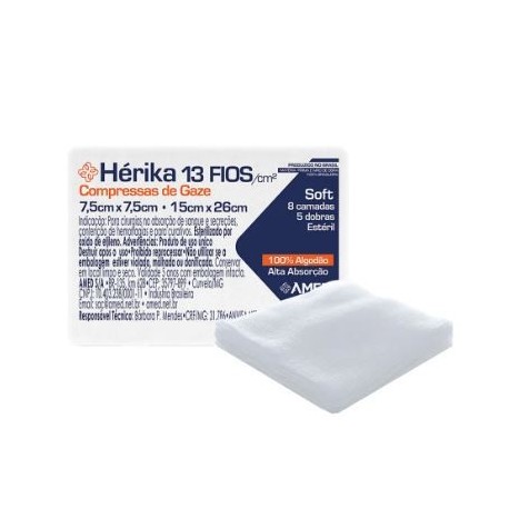 GAZE 13F 7,5X7,5CM CX/10 SOFT MT/840 - HERIKA