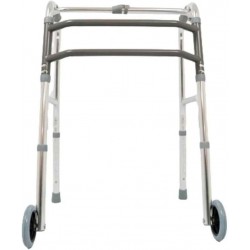 142 - ANDADOR DE ALUMINIO ADULTO C/ RODA 90KG PC/5 - AQUASONUS