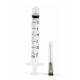 UNID SERINGA 3ML C/AG LL 0,70X25 MT/1000 - BD