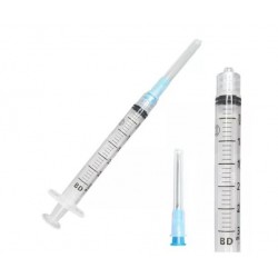 UNID SERINGA 3ML C/AG LL 0,60X25 MT/1000 - BD