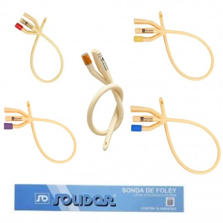 UNID SONDA FOLEY 3 VIAS 20 30CC CX/10 - SOLIDOR