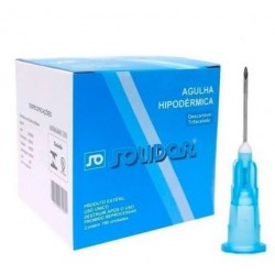 UNID AGULHA 25X0,6 AZUL CX/100 - SOLIDOR