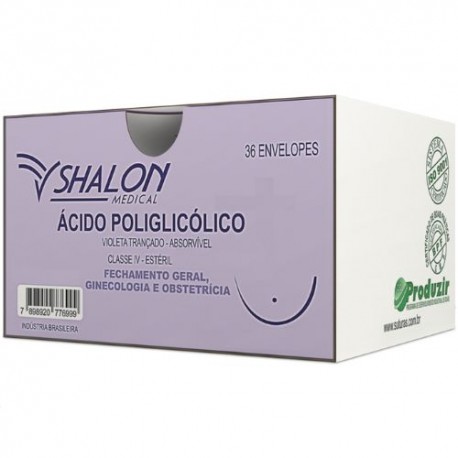 AC POLIGLICOLICO 0 C/AG 4,0 (GINECOLOGIA) CX/36 - SHALON
