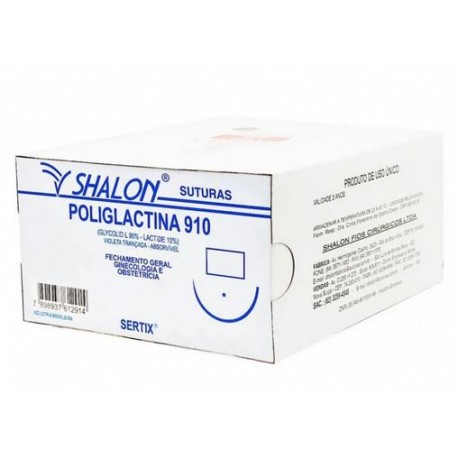 UNID POLIGLACTINA 2-0 C/AG 3,5 - SHALON