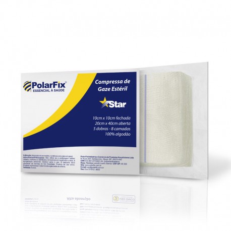 GAZE 13F 7,5X7,5CM C/RX PC/10 MT/250 - POLAR FIX