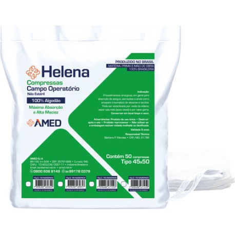 CAMPO OPERATORIO 15G 45X50 C/RX CX/50 MT/18 - HELENA