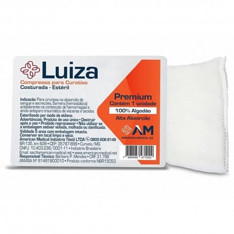 CHUMACO CURATIVO CIRURGICO 15X60 MT/180 - LUIZA