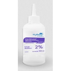 CLOREXIDINA ALCOOLICA AZUL 2% 100ML (CHLORCLEAR) - VICPHARMA
