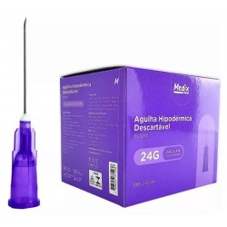 UNID AGULHA 20X0,55 ROXO /1 - MEDIX