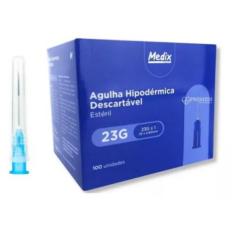 UNID AGULHA 25X,6 AZUL /1 - MEDIX
