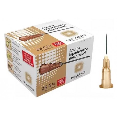UNID AGULHA 13X0,45 MARROM /1 - DESCARPACK