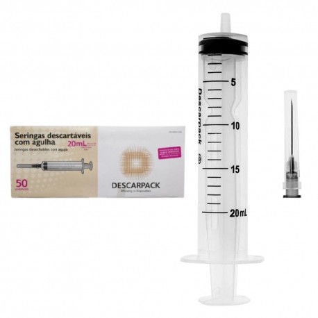 UNID SERINGA 20ML C/AG LS - DESCARPACK