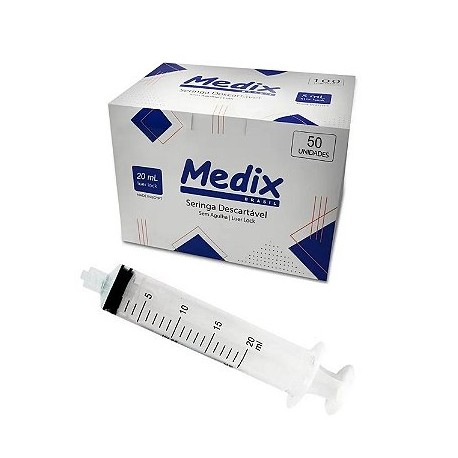 UNID SERINGA 20ML S/AG LL /800 - MEDIX