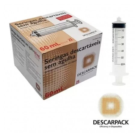 UNID SERINGA 60ML S/AG LL - DESCARPACK
