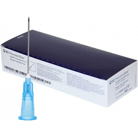 UNID AGULHA 25X0,23G AZUL - BD