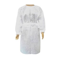 AVENTAL 20GR MANGA LONGA C/P ELAST SLIM SOFT BRANCO PC- ANADONA