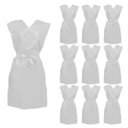 AVENTAL GR LEVE S/MANGA C/TIRAS C/10 BRANCO - DEJAMARO