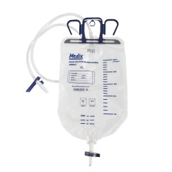BOLSA COLETORA URINA 2L C/ VALV ANTI REFLUXO - MEDIX