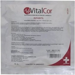 ELETRODO CARDIO C/GEL INFANTIL PC/50 - VITALCOR