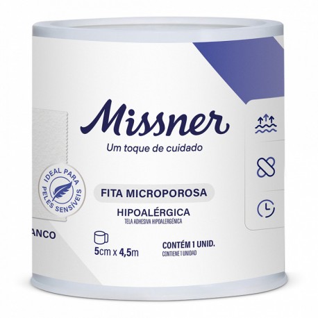 FITA MICROPORE BRANCO 5,0CMX4,5M /9- MISSNER