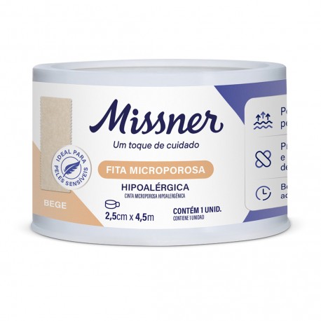 FITA MICROPORE BEGE 2,5CMX4,5M /9- MISSNER